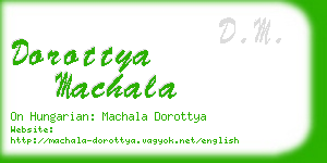 dorottya machala business card